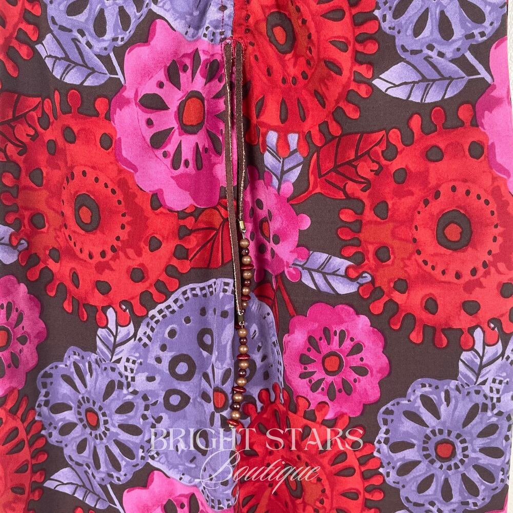 Rare Vintage Sleeveless Patterned Dress ASO Monica Geller Friends Y2K Pink Red - Picture 6 of 6